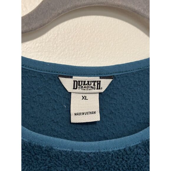 Duluth Trading Sherpa Fleece Pullover XL Blue Cozy Outdoor Workwear Hiking Gorp - Picture 4 of 9